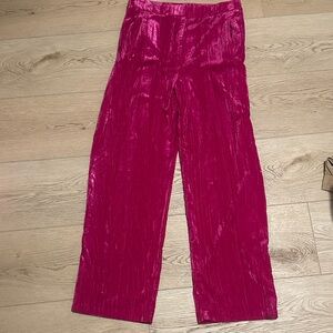 Top Shop Pink Velvet Pants